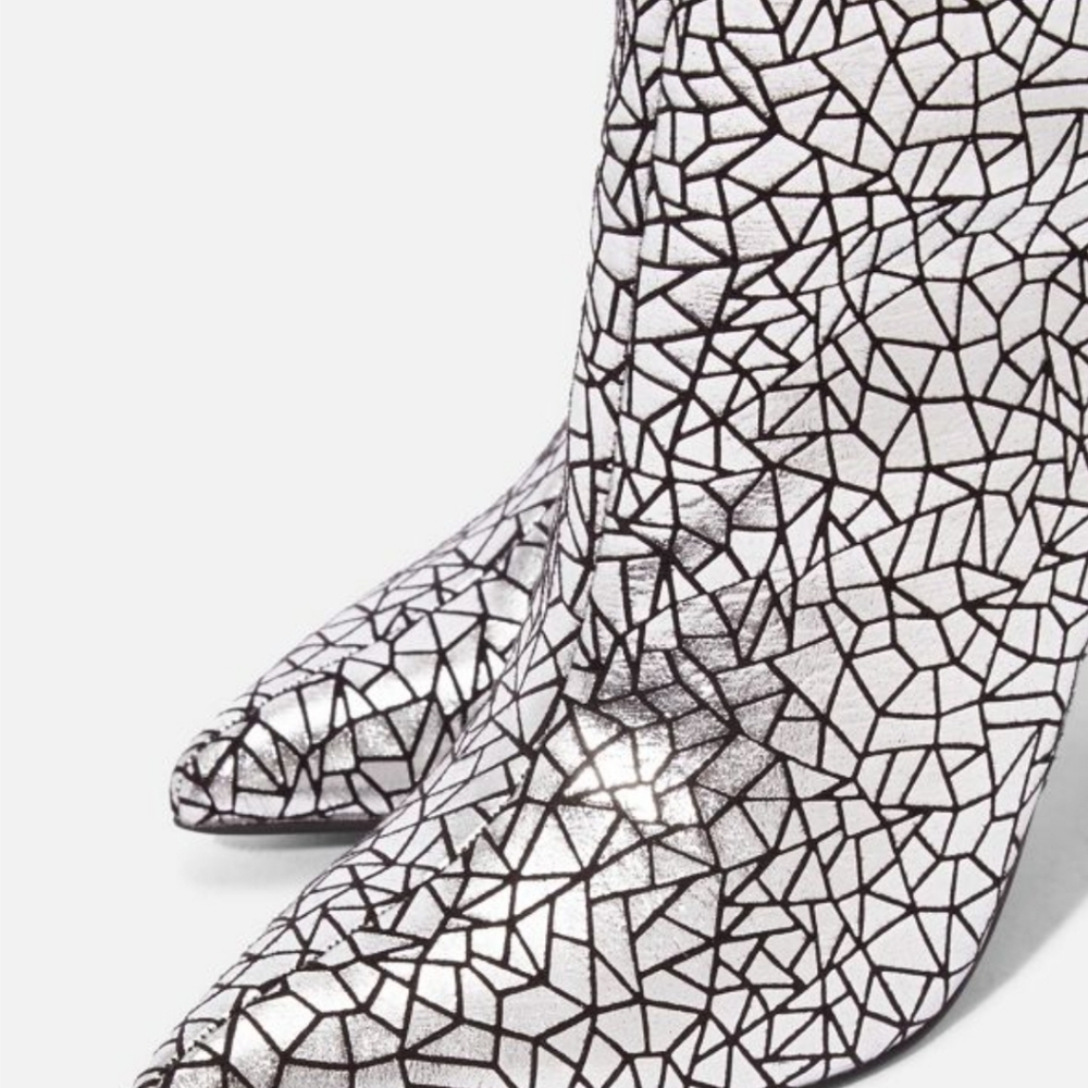 Ames Patterned High-Heeled Ankle Boot - image 5